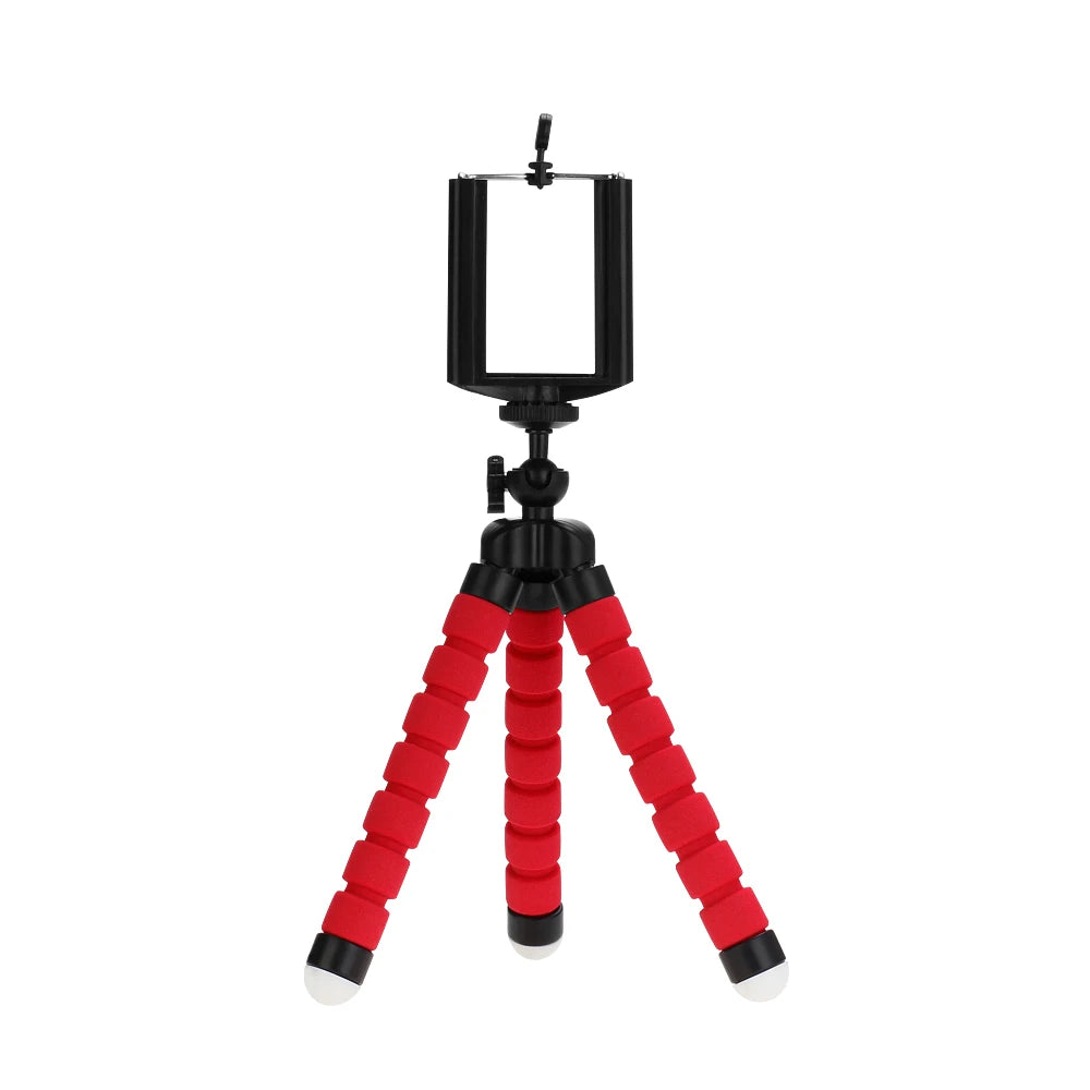 Mini trípode flexible para móvil y cámara – Soporte octopus portátil con clip