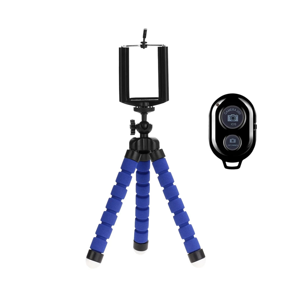 Mini trípode flexible para móvil y cámara – Soporte octopus portátil con clip