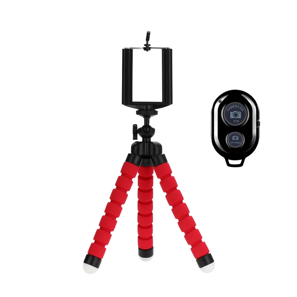 Mini trípode flexible para móvil y cámara – Soporte octopus portátil con clip
