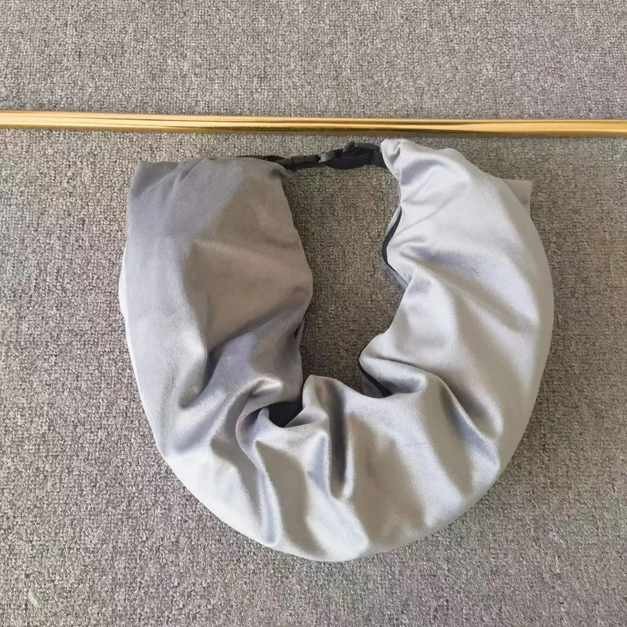 Funda de almohada de viaje rellenable – Cojín de cuello para avión, plegable y portátil