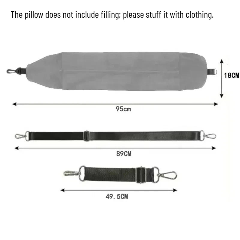 Funda de almohada de cuello en U de terciopelo – Rellenable con ropa, para viajes en avión