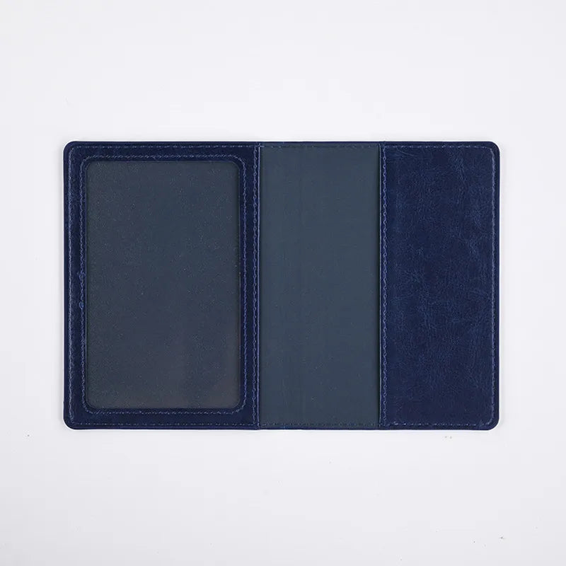 Funda para pasaporte con bloqueo RFID – Cartera de viaje en cuero PU con tarjetero
